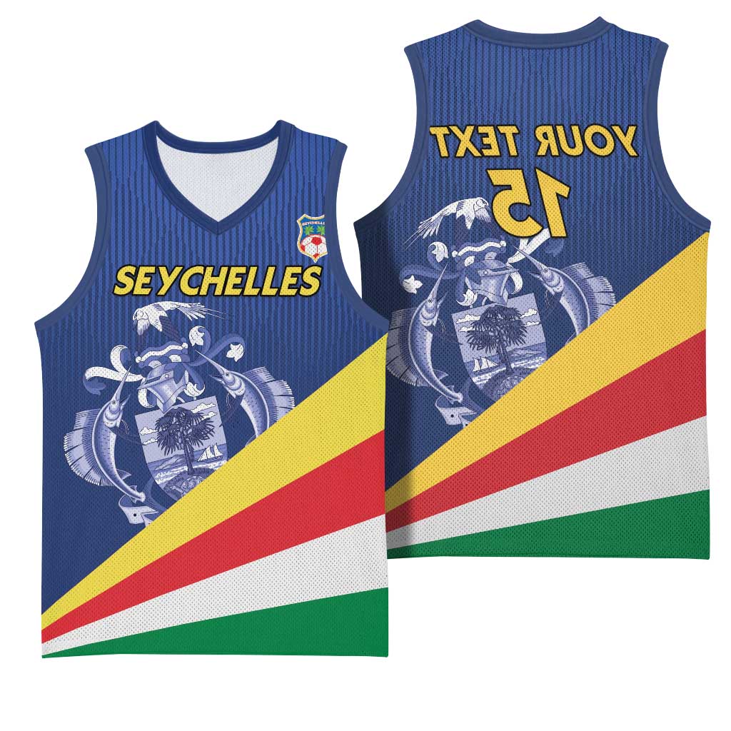 Custom Seychelles Beach Soccer 2025 Basketball Jersey Go Champions Sesel - African Pride