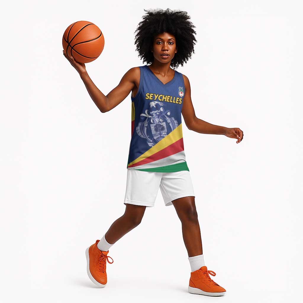 Custom Seychelles Beach Soccer 2025 Basketball Jersey Go Champions Sesel - African Pride