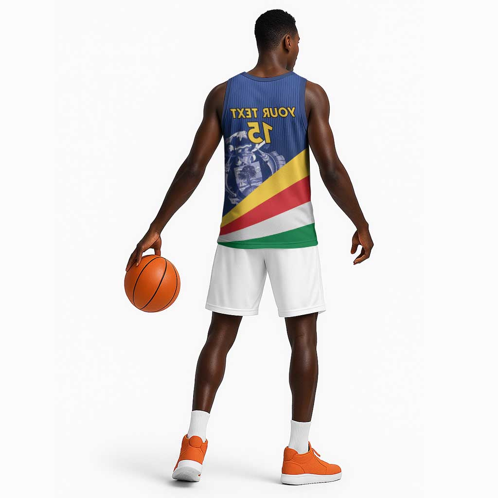 Custom Seychelles Beach Soccer 2025 Basketball Jersey Go Champions Sesel - African Pride
