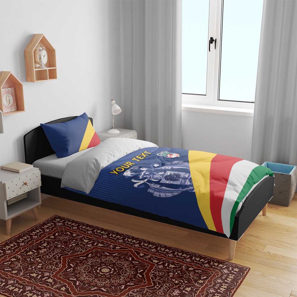 Custom Seychelles Beach Soccer 2025 Bedding Set Go Champions Sesel