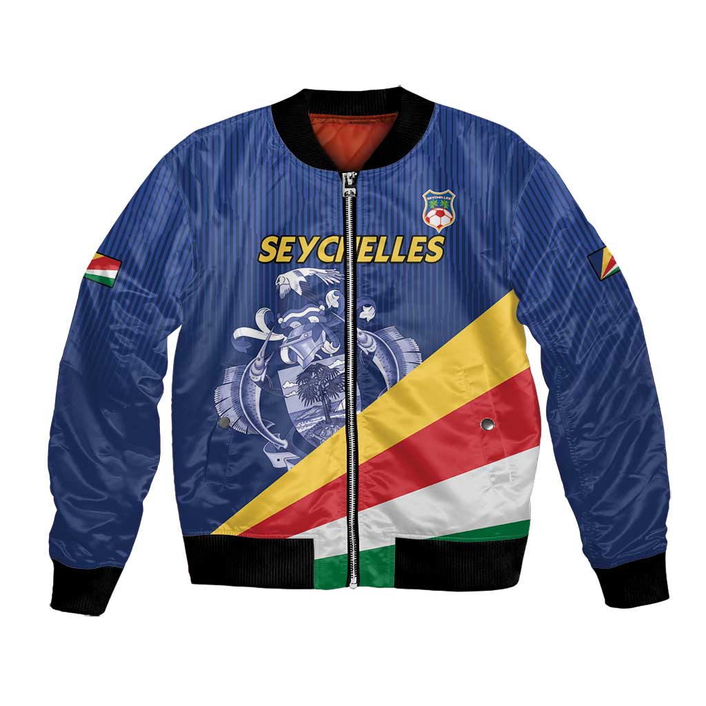 Custom Seychelles Beach Soccer 2025 Bomber Jacket Go Champions Sesel