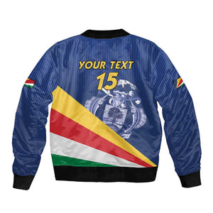 Custom Seychelles Beach Soccer 2025 Bomber Jacket Go Champions Sesel