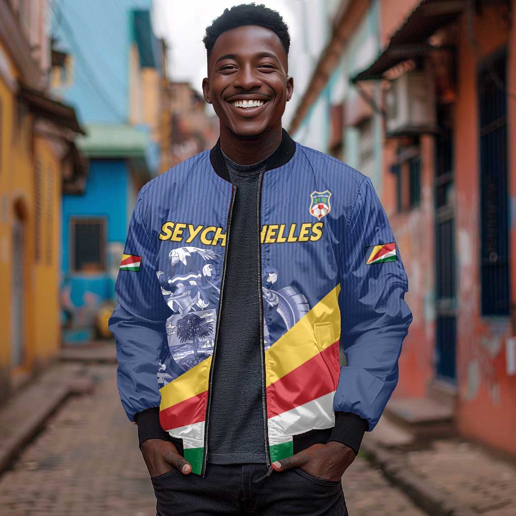 Custom Seychelles Beach Soccer 2025 Bomber Jacket Go Champions Sesel