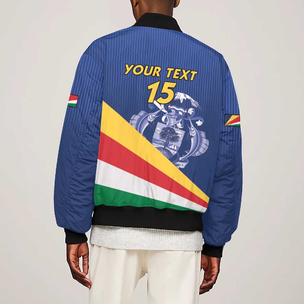 Custom Seychelles Beach Soccer 2025 Bomber Jacket Go Champions Sesel