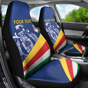 Custom Seychelles Beach Soccer 2025 Car Seat Cover Go Champions Sesel