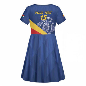 Custom Seychelles Beach Soccer 2025 Kid Short Sleeve Dress Go Champions Sesel
