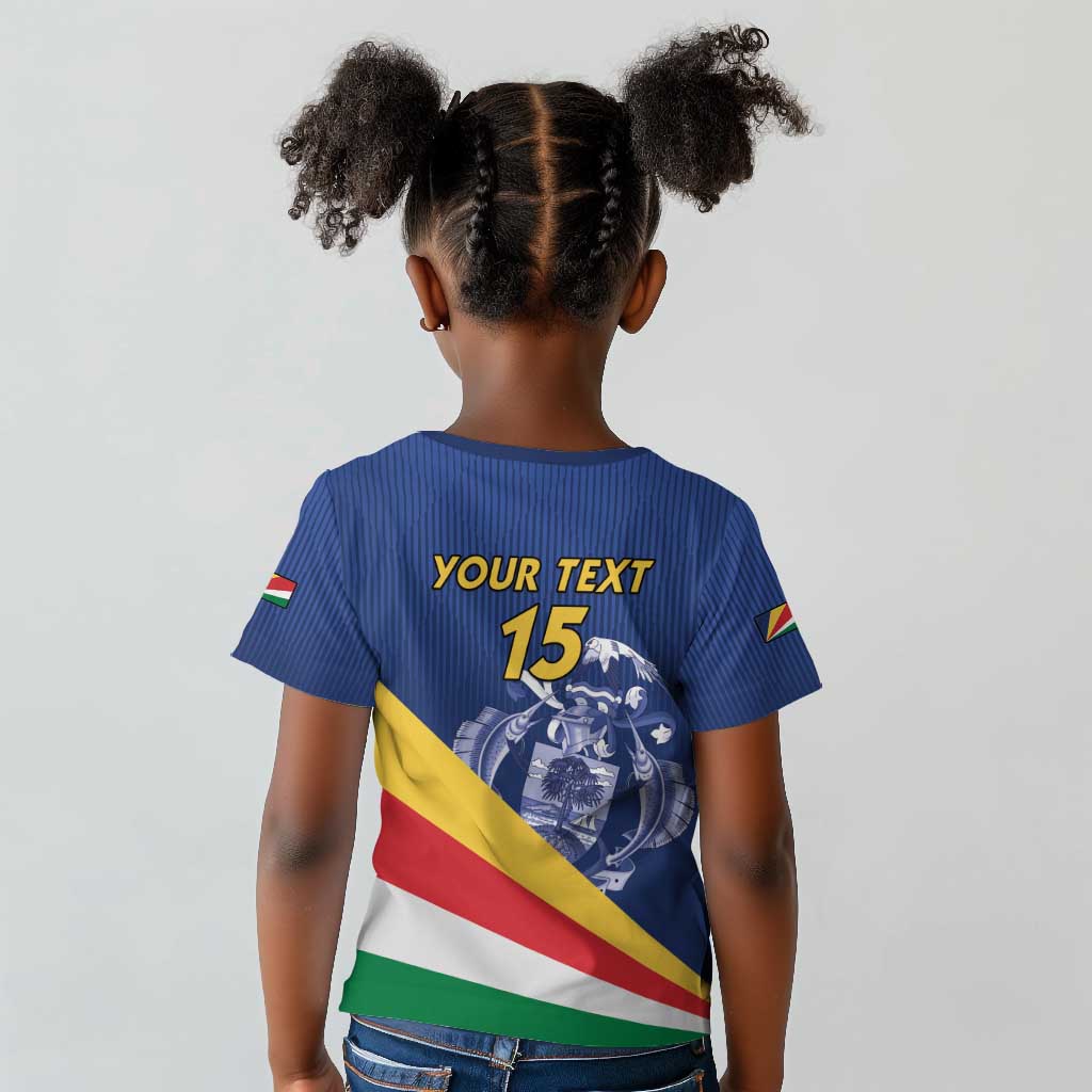 Custom Seychelles Beach Soccer 2025 Kid T shirt Go Champions Sesel
