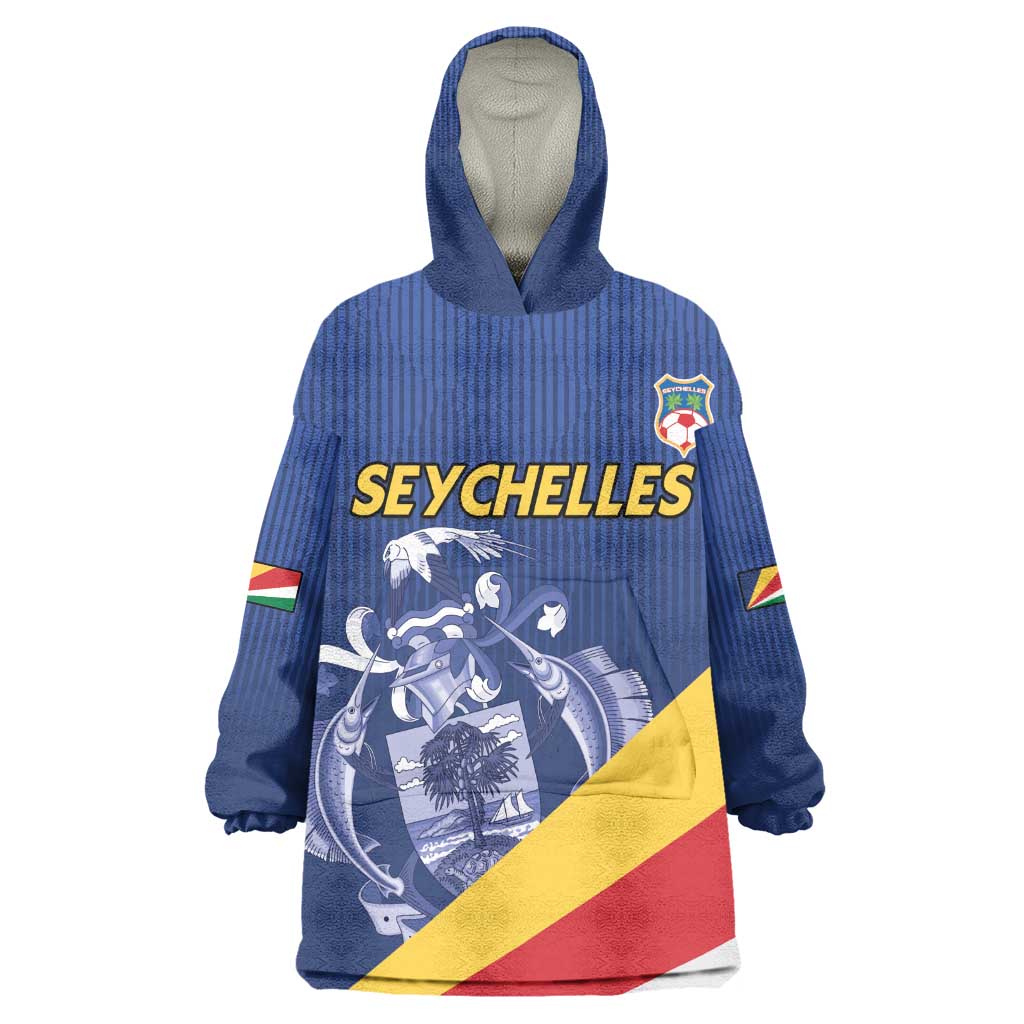 Custom Seychelles Beach Soccer 2025 Kid Wearable Blanket Hoodie Go Champions Sesel