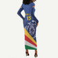Custom Seychelles Beach Soccer 2025 Long Sleeve Bodycon Dress Go Champions Sesel LT15