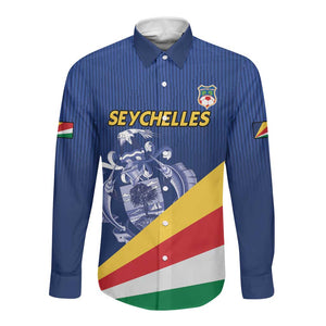 Custom Seychelles Beach Soccer 2025 Long Sleeve Button Shirt Go Champions Sesel