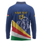 Custom Seychelles Beach Soccer 2025 Long Sleeve Polo Shirt Go Champions Sesel