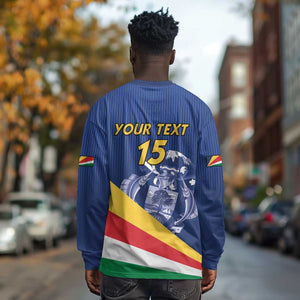 Custom Seychelles Beach Soccer 2025 Long Sleeve Shirt Go Champions Sesel