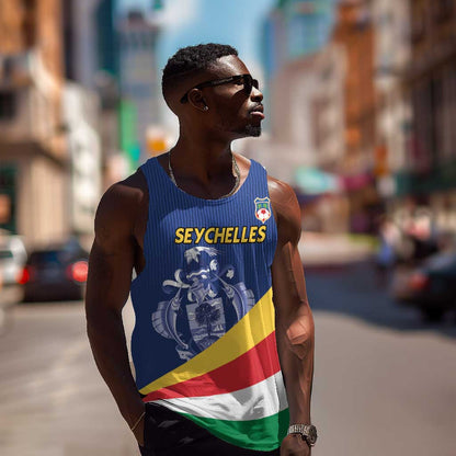Custom Seychelles Beach Soccer 2025 Men Tank Top Go Champions Sesel