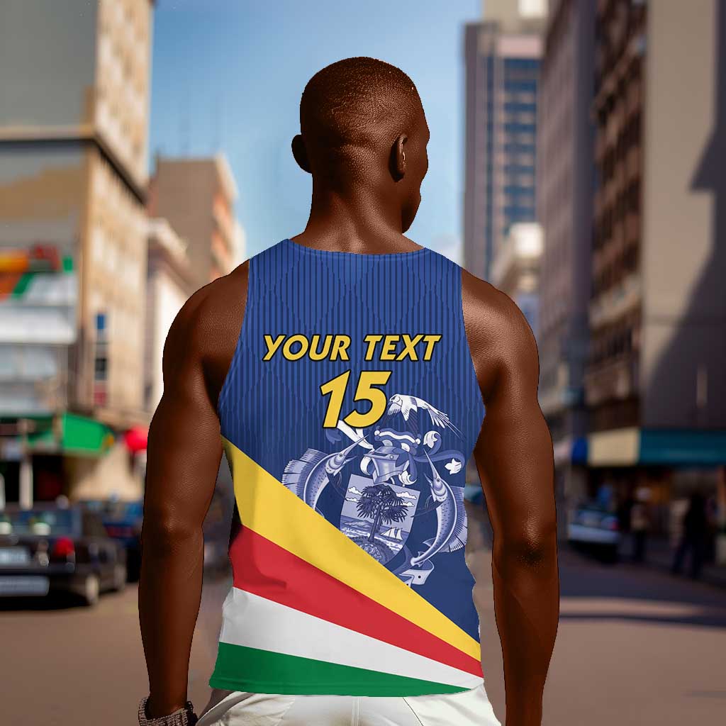 Custom Seychelles Beach Soccer 2025 Men Tank Top Go Champions Sesel