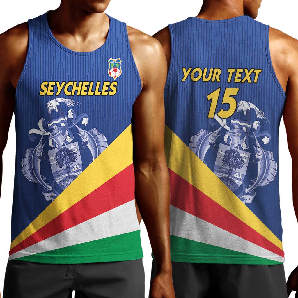 Custom Seychelles Beach Soccer 2025 Men Tank Top Go Champions Sesel