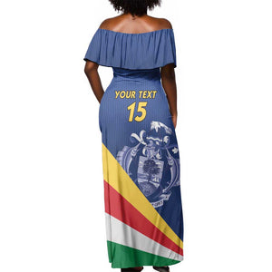 Custom Seychelles Beach Soccer 2025 Off Shoulder Maxi Dress Go Champions Sesel