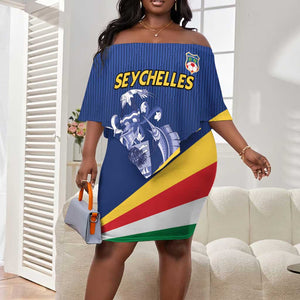 Custom Seychelles Beach Soccer 2025 Off Shoulder Short Dress Go Champions Sesel