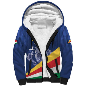 Custom Seychelles Beach Soccer 2025 Sherpa Hoodie Go Champions Sesel