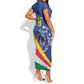 Custom Seychelles Beach Soccer 2025 Short Sleeve Bodycon Dress Go Champions Sesel LT15