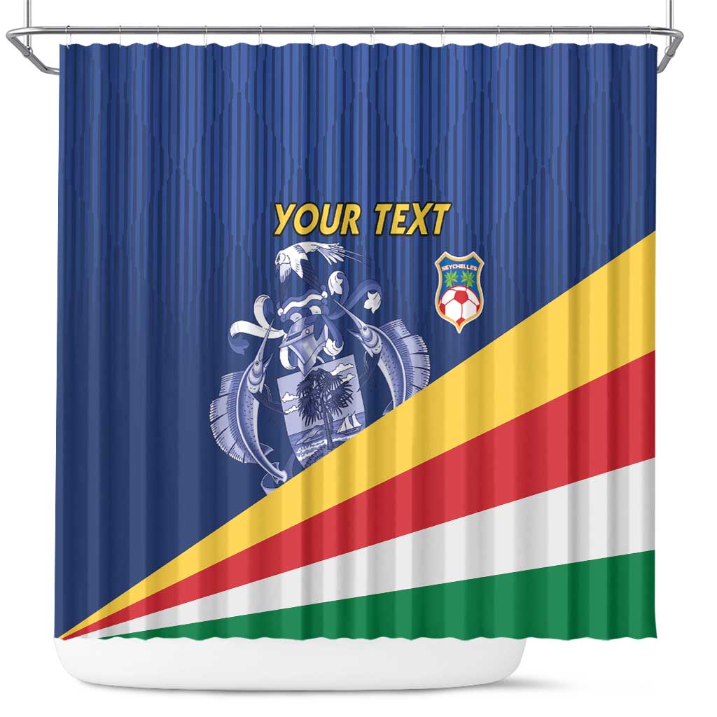 Custom Seychelles Beach Soccer 2025 Shower Curtain Go Champions Sesel