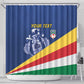 Custom Seychelles Beach Soccer 2025 Shower Curtain Go Champions Sesel