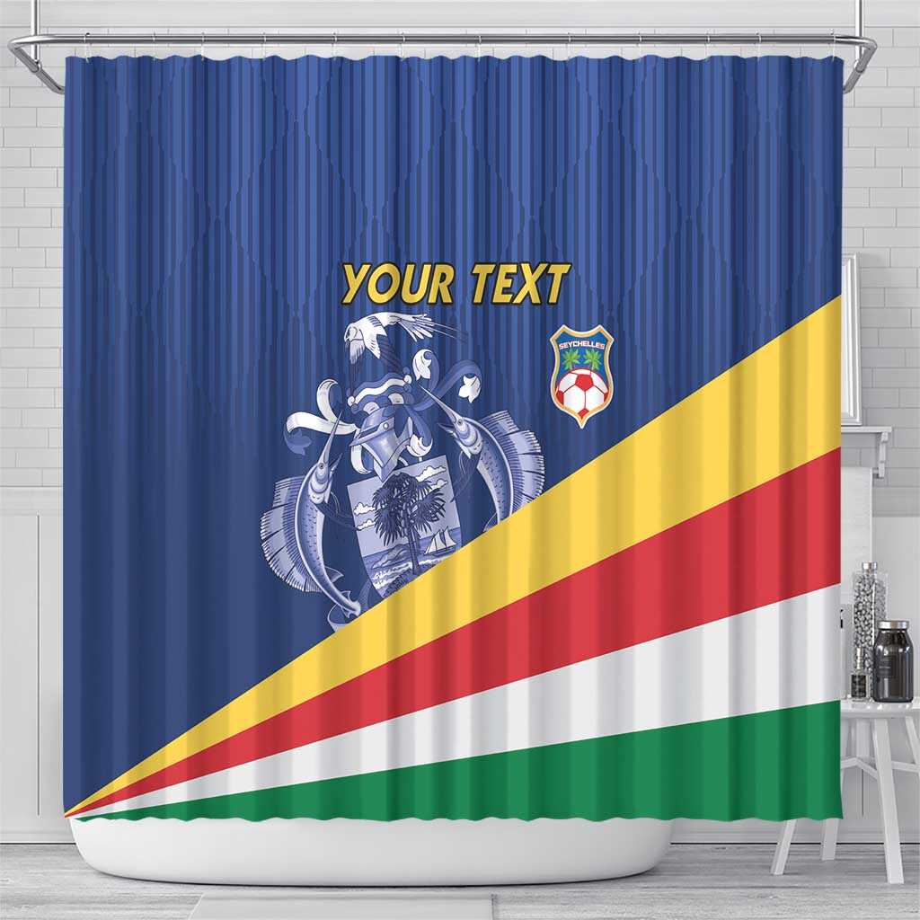 Custom Seychelles Beach Soccer 2025 Shower Curtain Go Champions Sesel