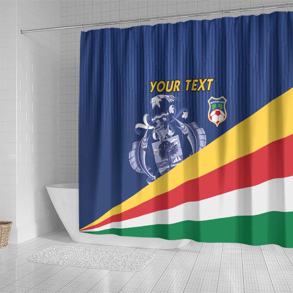 Custom Seychelles Beach Soccer 2025 Shower Curtain Go Champions Sesel