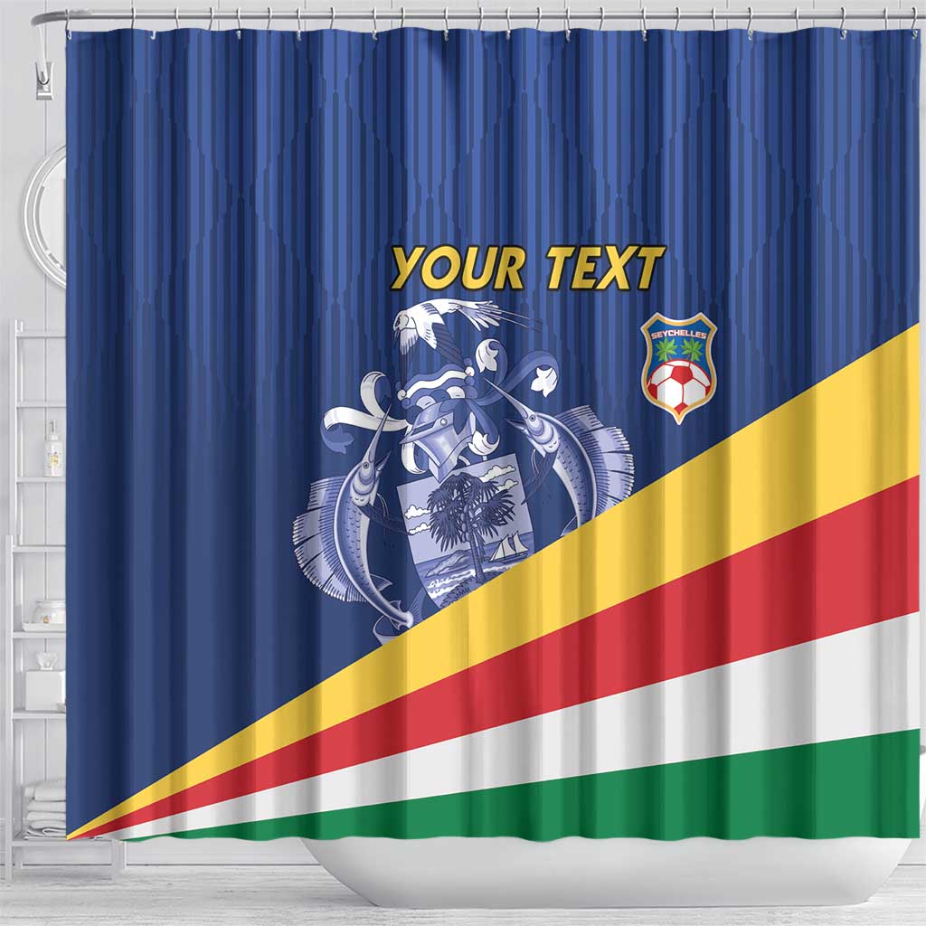 Custom Seychelles Beach Soccer 2025 Shower Curtain Go Champions Sesel