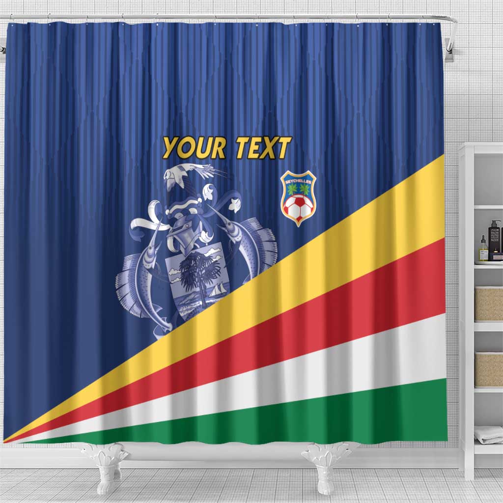 Custom Seychelles Beach Soccer 2025 Shower Curtain Go Champions Sesel