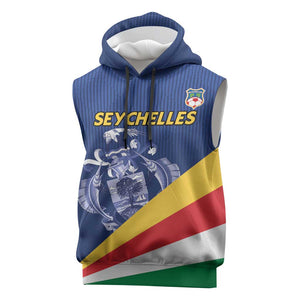 Custom Seychelles Beach Soccer 2025 Sleeveless Hoodie Go Champions Sesel - African Pride
