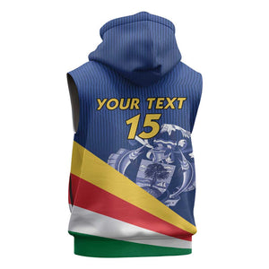Custom Seychelles Beach Soccer 2025 Sleeveless Hoodie Go Champions Sesel - African Pride