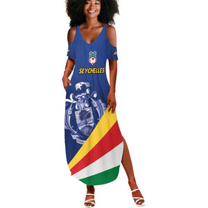 Custom Seychelles Beach Soccer 2025 Summer Maxi Dress Go Champions Sesel