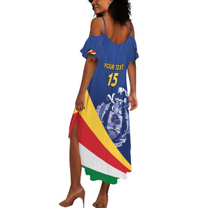 Custom Seychelles Beach Soccer 2025 Summer Maxi Dress Go Champions Sesel
