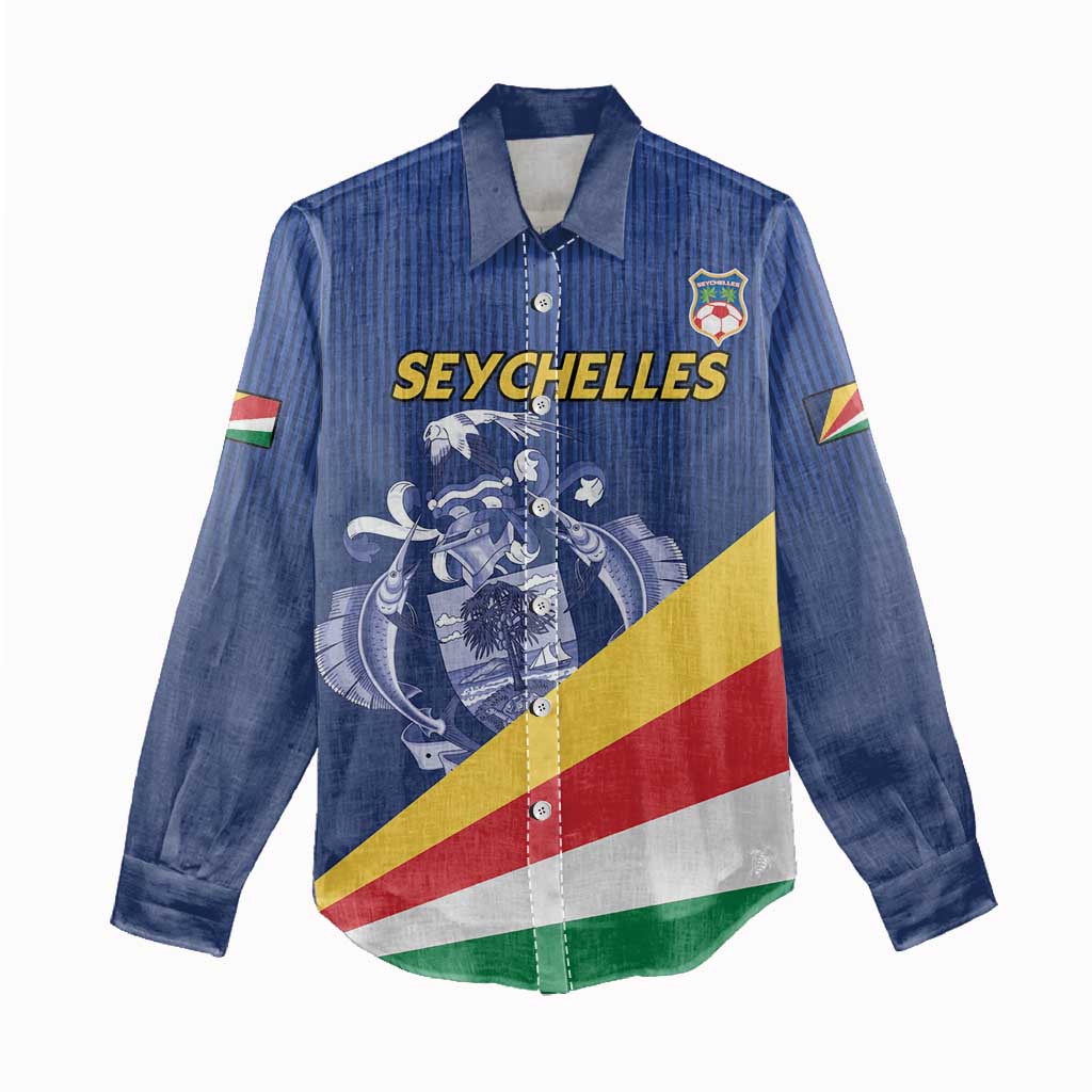 Custom Seychelles Beach Soccer 2025 Women Casual Shirt Go Champions Sesel