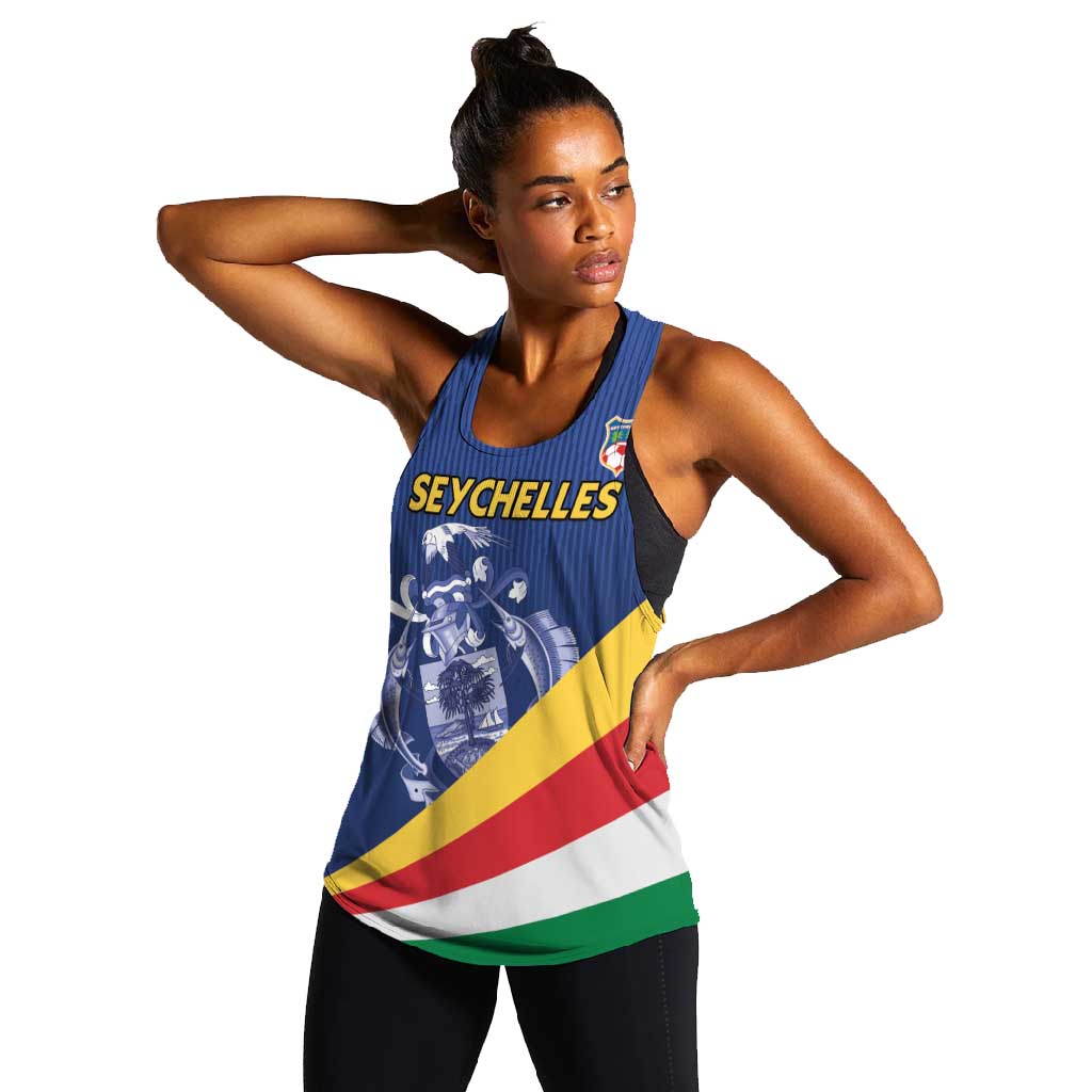 Custom Seychelles Beach Soccer 2025 Women Racerback Tank Go Champions Sesel