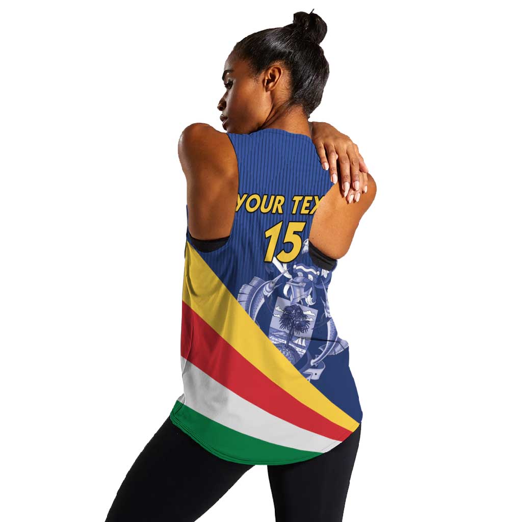 Custom Seychelles Beach Soccer 2025 Women Racerback Tank Go Champions Sesel