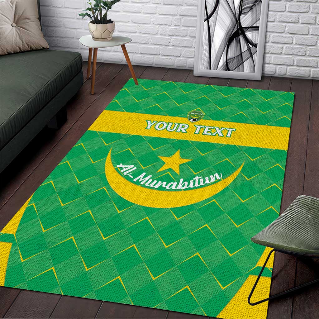 Custom Mauritania Beach Soccer 2025 Area Rug Allez Al-Murabitun