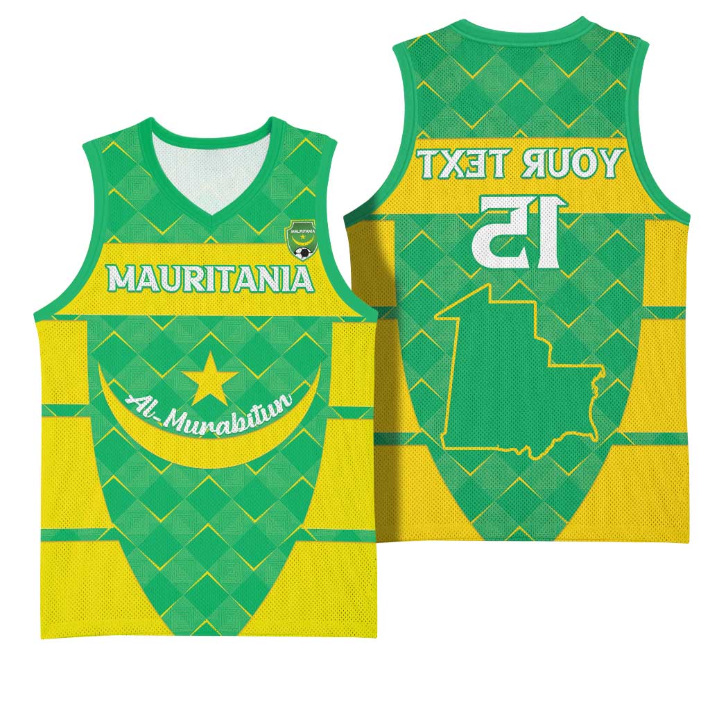 Custom Mauritania Beach Soccer 2025 Basketball Jersey Allez Al-Murabitun - African Pride