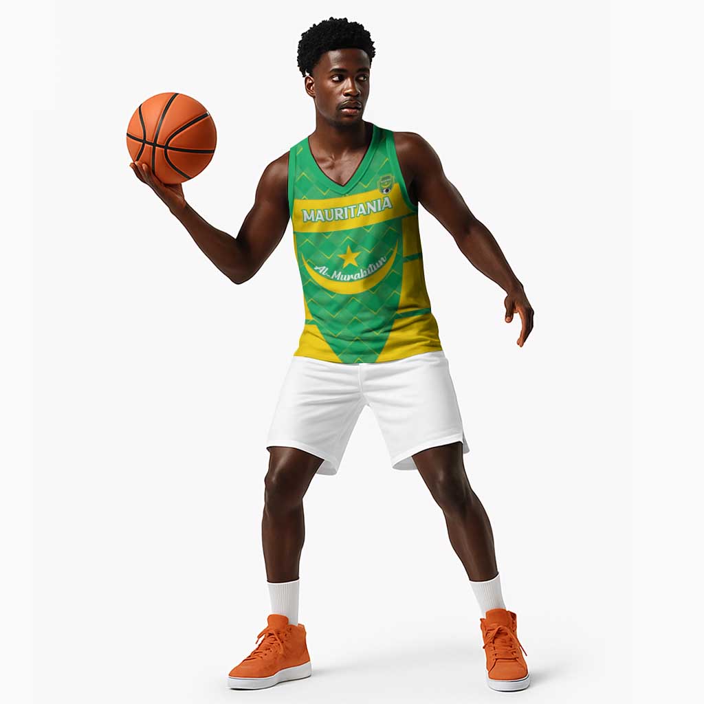 Custom Mauritania Beach Soccer 2025 Basketball Jersey Allez Al-Murabitun - African Pride