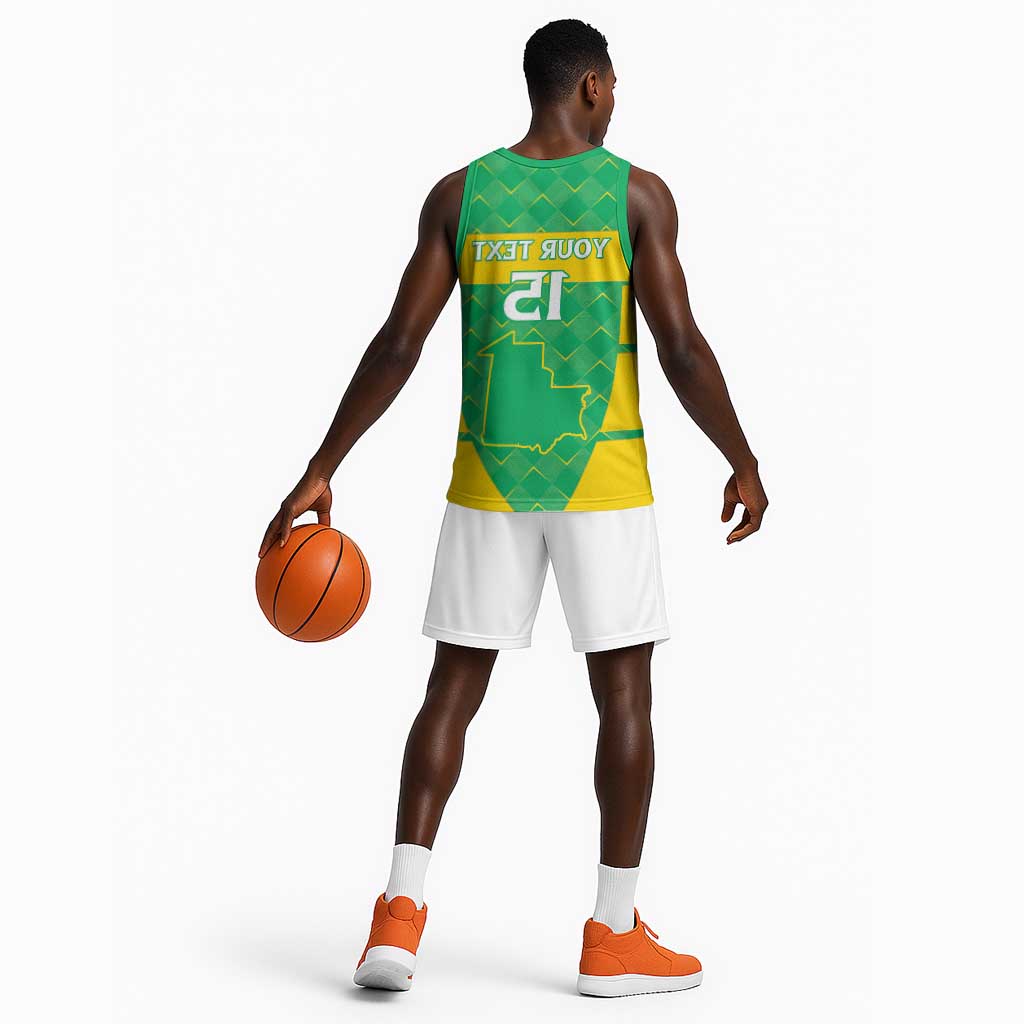 Custom Mauritania Beach Soccer 2025 Basketball Jersey Allez Al-Murabitun - African Pride