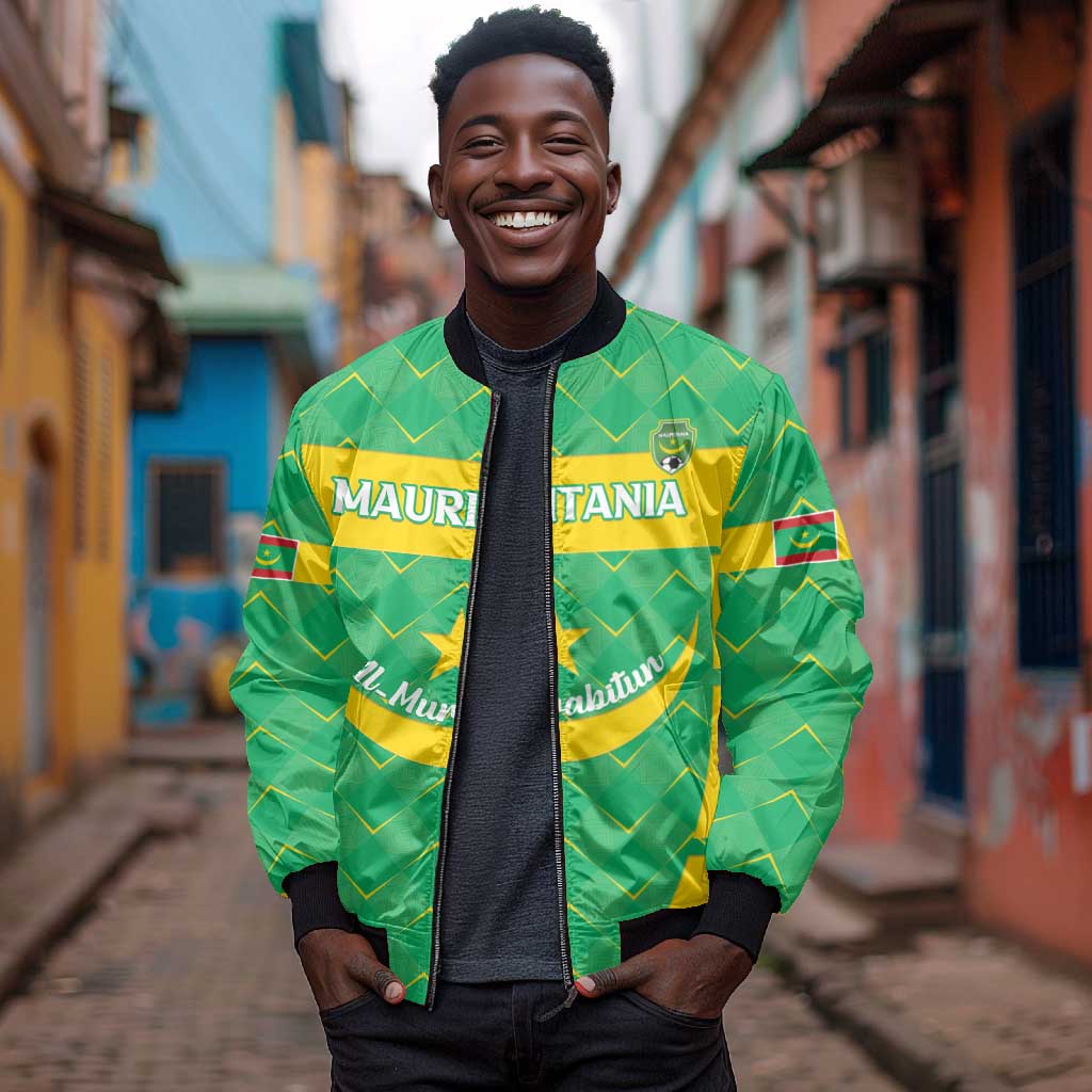 Custom Mauritania Beach Soccer 2025 Bomber Jacket Allez Al-Murabitun