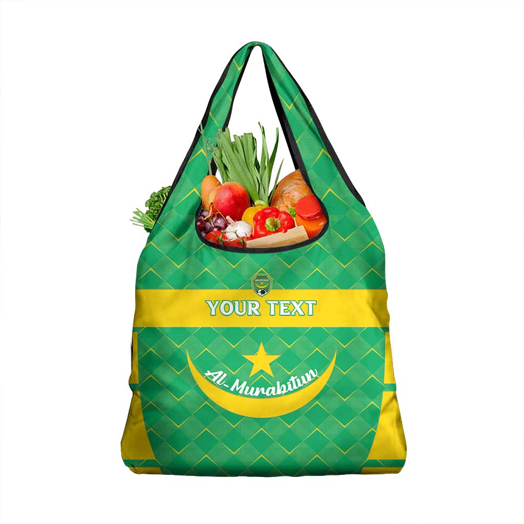 Custom Mauritania Beach Soccer 2025 Grocery Bag Allez Al-Murabitun