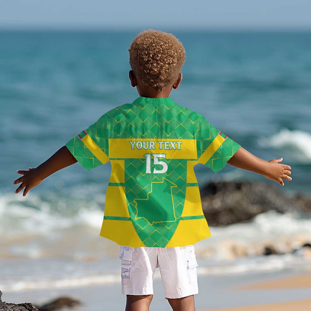 Custom Mauritania Beach Soccer 2025 Kid Hawaiian Shirt Allez Al-Murabitun