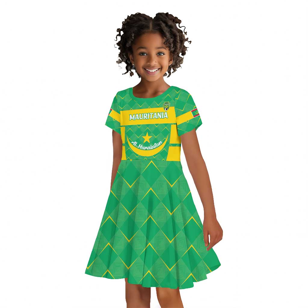 Custom Mauritania Beach Soccer 2025 Kid Short Sleeve Dress Allez Al-Murabitun