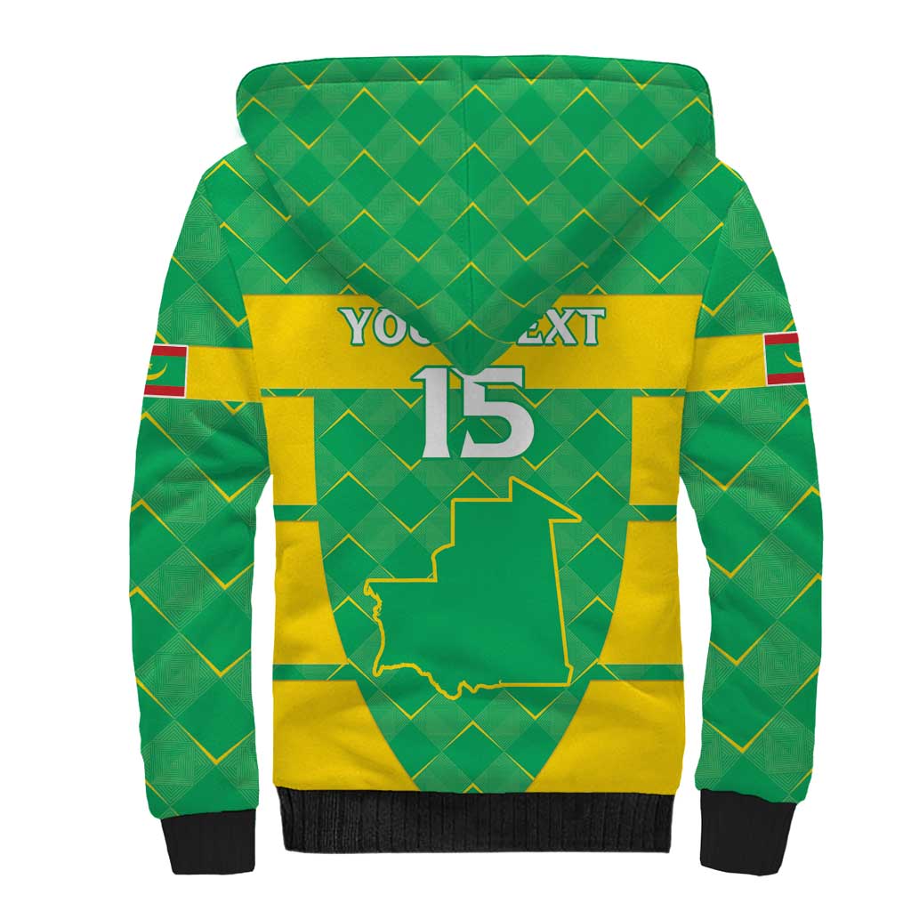 Custom Mauritania Beach Soccer 2025 Sherpa Hoodie Allez Al-Murabitun