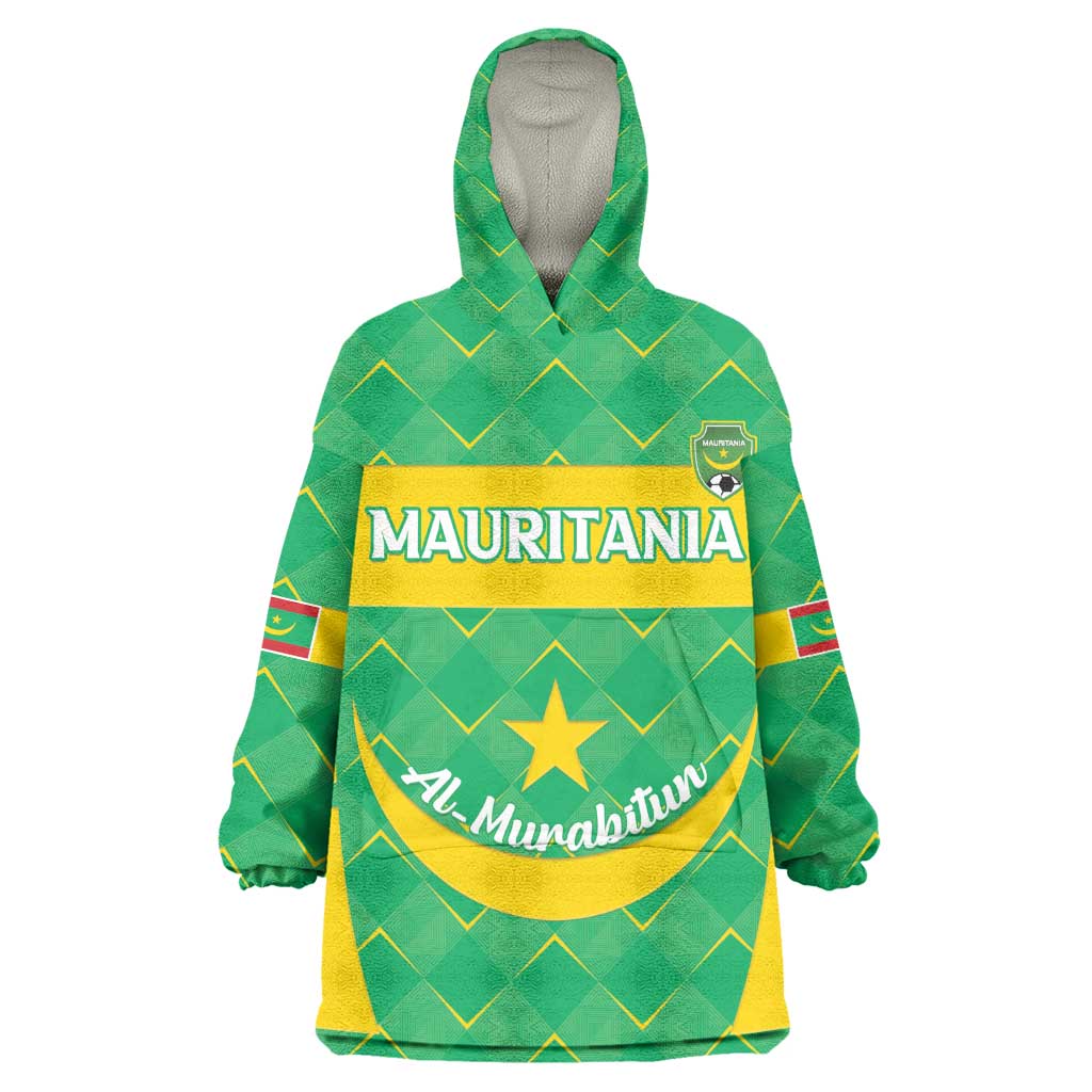 Custom Mauritania Beach Soccer 2025 Wearable Blanket Hoodie Allez Al-Murabitun