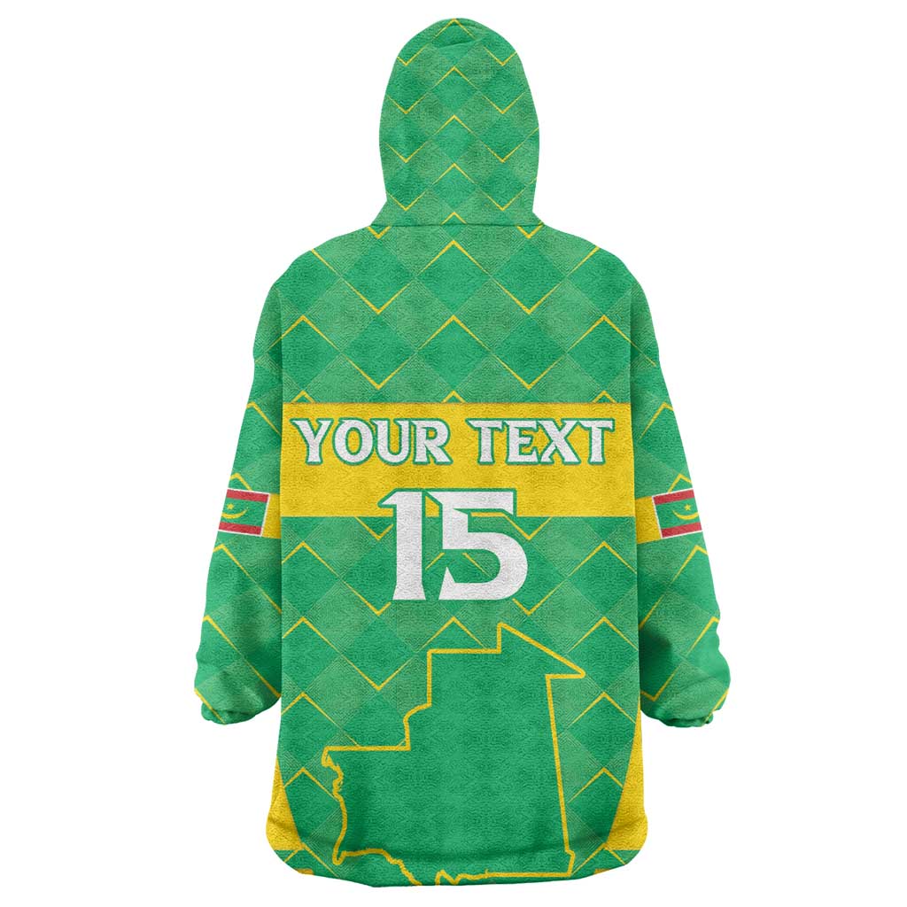 Custom Mauritania Beach Soccer 2025 Wearable Blanket Hoodie Allez Al-Murabitun