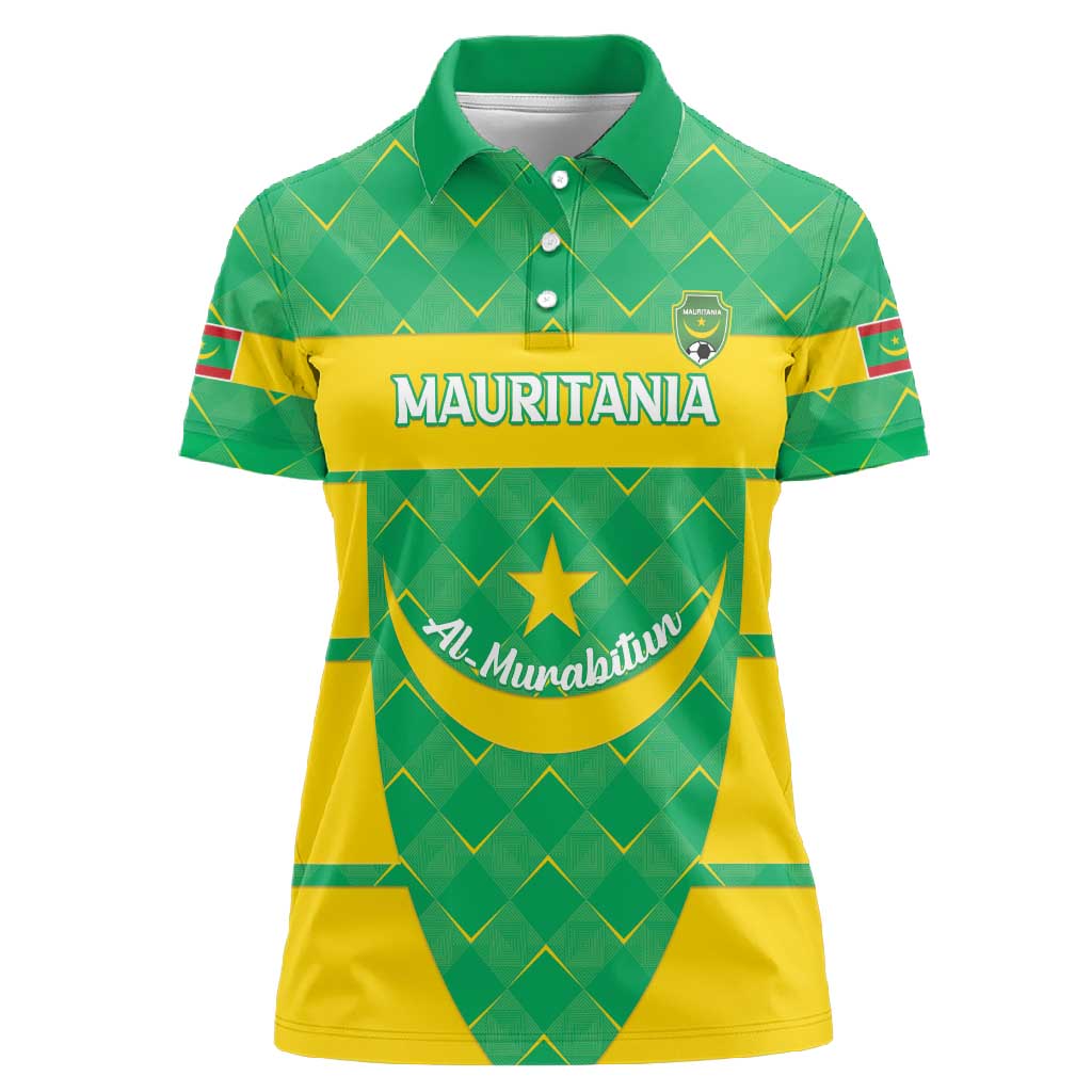 Custom Mauritania Beach Soccer 2025 Women Polo Shirt Allez Al-Murabitun