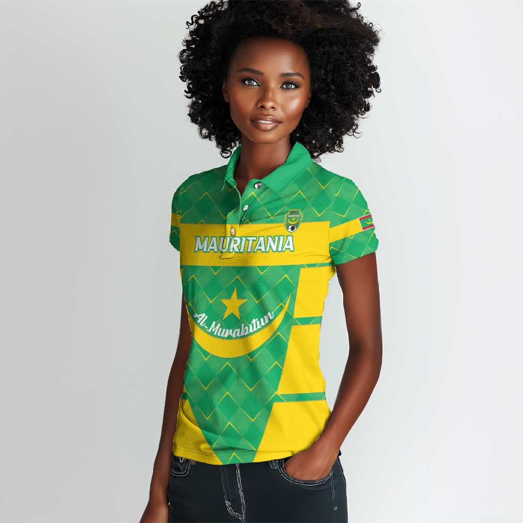 Custom Mauritania Beach Soccer 2025 Women Polo Shirt Allez Al-Murabitun
