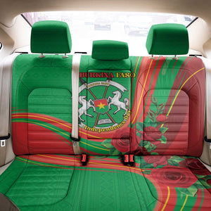 Burkina Faso Independence Day Back Car Seat Cover Coat Of Arms African Pattern